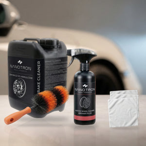 Zestaw do czyszczenia felg Nanotron – Blood Line, Brake Cleaner i szczotka Dagger